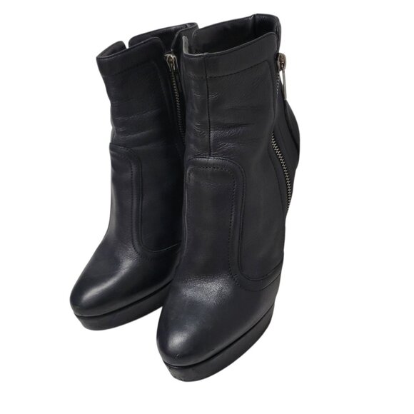 Jimmy Choo Side Zipper Leather Ankle High Heels Stiletto Boots 39(EU) 8.5(US) - Picture 2 of 12